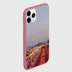 Чехол iPhone 11 Pro матовый Санкт-Петербург: Васильевский остров, цвет: 3D-малиновый — фото 2