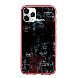 Чехол iPhone 11 Pro матовый Пересечение разноцветных полос, цвет: 3D-красный