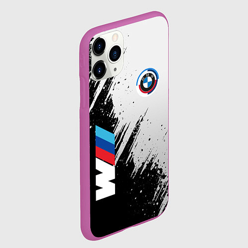 Чехол iPhone 11 Pro матовый BMW - м комплектация / 3D-Фиолетовый – фото 2