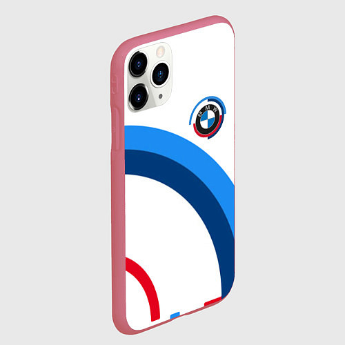 Чехол iPhone 11 Pro матовый M perfomance - bmw / 3D-Малиновый – фото 2