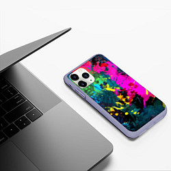 Чехол iPhone 11 Pro матовый Всплеск эмоций, цвет: 3D-светло-сиреневый — фото 2