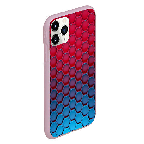 Чехол iPhone 11 Pro матовый Битва градиентов брони / 3D-Розовый – фото 2