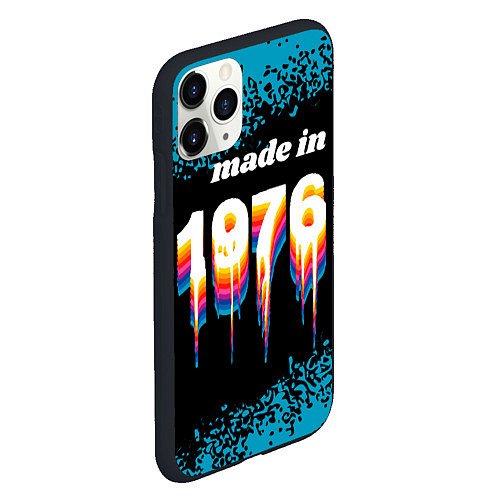 Чехол iPhone 11 Pro матовый Made in 1976: liquid art / 3D-Черный – фото 2