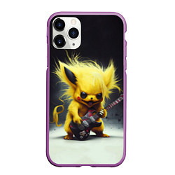 Чехол iPhone 11 Pro матовый Rocker Pikachu