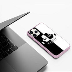 Чехол iPhone 11 Pro матовый Девочка луна, цвет: 3D-розовый — фото 2