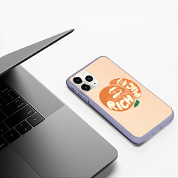Чехол iPhone 11 Pro матовый Рич пич - богатый персик, цвет: 3D-светло-сиреневый — фото 2