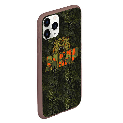 Чехол iPhone 11 Pro матовый Захар камуфляж / 3D-Коричневый – фото 2