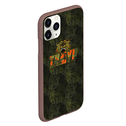 Чехол iPhone 11 Pro матовый Тимур камуфляж / 3D-Коричневый – фото 2