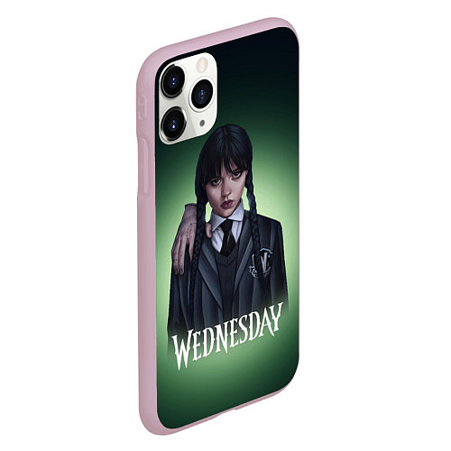 Чехол iPhone 11 Pro матовый Wednesday green / 3D-Розовый – фото 2