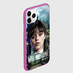 Чехол iPhone 11 Pro матовый Wednesday темный замок, цвет: 3D-фиолетовый — фото 2