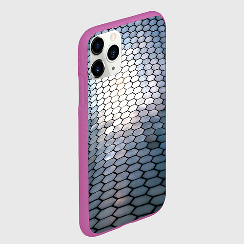 Чехол iPhone 11 Pro матовый Кольчуга доспехи среднивековья / 3D-Фиолетовый – фото 2
