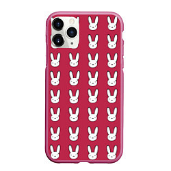 Чехол iPhone 11 Pro матовый Bunny Pattern red