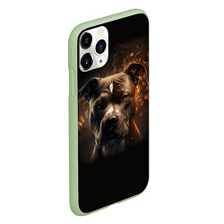 Чехол iPhone 11 Pro матовый Стафф - огонь, цвет: 3D-салатовый — фото 2