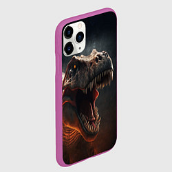 Чехол iPhone 11 Pro матовый The big dinosaur, цвет: 3D-фиолетовый — фото 2