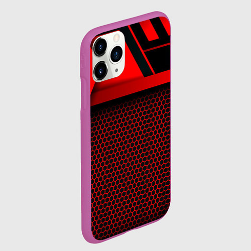 Чехол iPhone 11 Pro матовый Стиль cyberpunk из игры / 3D-Фиолетовый – фото 2