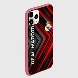 Чехол iPhone 11 Pro матовый Real Madrid art, цвет: 3D-малиновый — фото 2