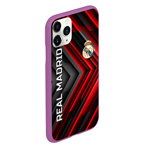 Чехол iPhone 11 Pro матовый Real Madrid art / 3D-Фиолетовый – фото 2