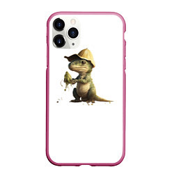 Чехол iPhone 11 Pro матовый Baby T-Rex, цвет: 3D-малиновый