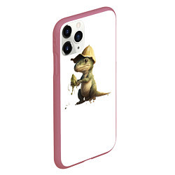 Чехол iPhone 11 Pro матовый Baby T-Rex, цвет: 3D-малиновый — фото 2