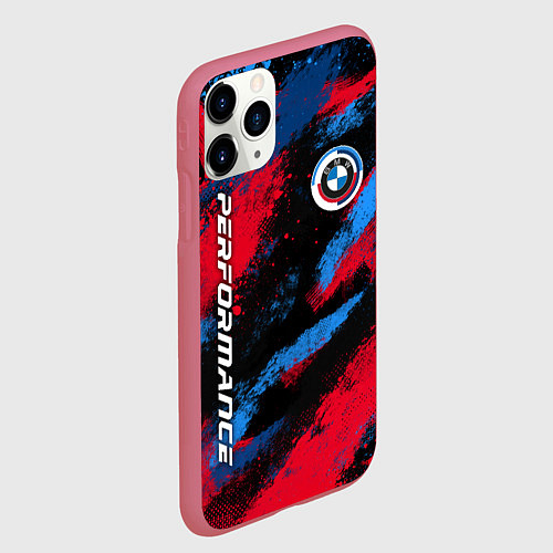 Чехол iPhone 11 Pro матовый Бмв - цвета м серии / 3D-Малиновый – фото 2