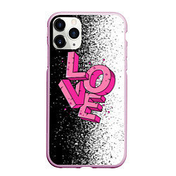 Чехол iPhone 11 Pro матовый Love - розовый, цвет: 3D-розовый