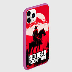 Чехол iPhone 11 Pro матовый Red Dead Redemption, mountain, цвет: 3D-фиолетовый — фото 2