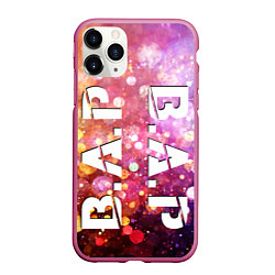 Чехол iPhone 11 Pro матовый BAP vertical logo, цвет: 3D-малиновый