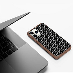 Чехол iPhone 11 Pro матовый B A P black n white pattern, цвет: 3D-коричневый — фото 2