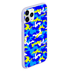 Чехол iPhone 11 Pro матовый Камуфляж яркое лето, цвет: 3D-светло-сиреневый — фото 2