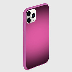 Чехол iPhone 11 Pro матовый Розовый фон с черной виньеткой, цвет: 3D-фиолетовый — фото 2