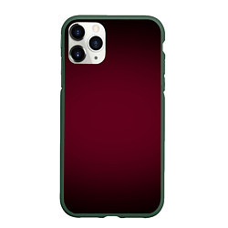 Чехол iPhone 11 Pro матовый Марсала темная, градиент, цвет: 3D-темно-зеленый