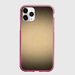 Чехол iPhone 11 Pro матовый Бежевый градиент, цвет: 3D-малиновый