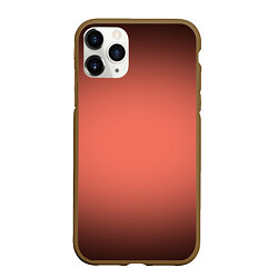 Чехол iPhone 11 Pro матовый Коралловый градиент, цвет: 3D-коричневый