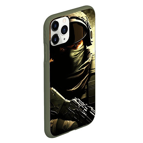 Чехол iPhone 11 Pro матовый CS-Go штурмовик / 3D-Темно-зеленый – фото 2