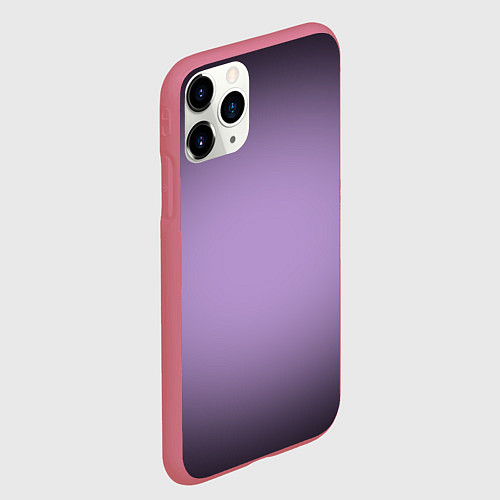 Чехол iPhone 11 Pro матовый Сиреневый градиент / 3D-Малиновый – фото 2