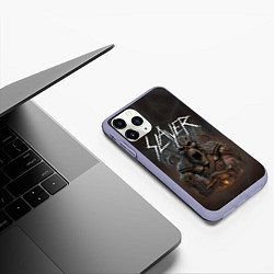 Чехол iPhone 11 Pro матовый Slayer rock monster, цвет: 3D-светло-сиреневый — фото 2
