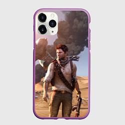 Чехол iPhone 11 Pro матовый Uncharted 3, цвет: 3D-фиолетовый