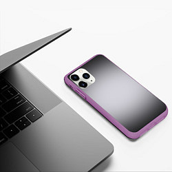 Чехол iPhone 11 Pro матовый Серебристый градиент, цвет: 3D-фиолетовый — фото 2