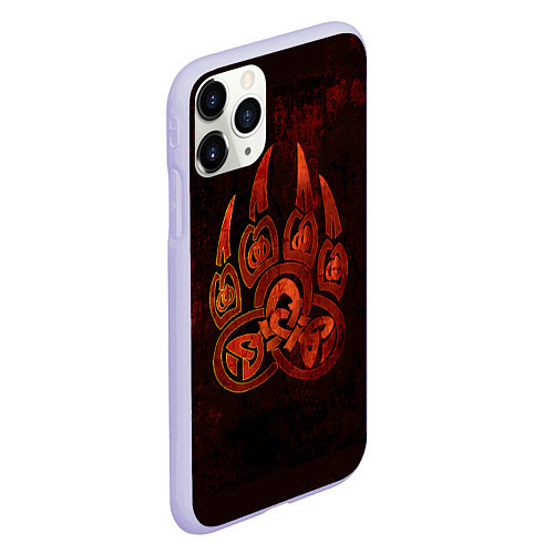 Чехол iPhone 11 Pro матовый Символ велеса / 3D-Светло-сиреневый – фото 2
