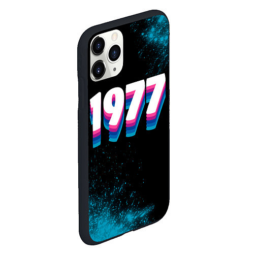 Чехол iPhone 11 Pro матовый Made in 1977: vintage art / 3D-Черный – фото 2