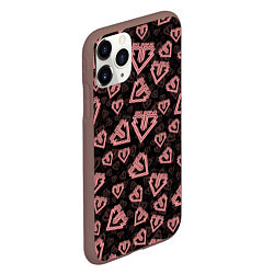 Чехол iPhone 11 Pro матовый Big bang pattern, цвет: 3D-коричневый — фото 2