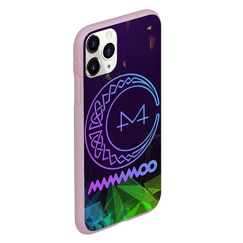 Чехол iPhone 11 Pro матовый Mamamoo emblem / 3D-Розовый – фото 2