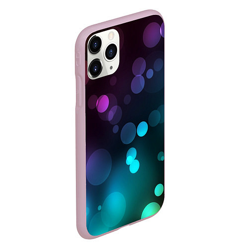 Чехол iPhone 11 Pro матовый Абстракция блики / 3D-Розовый – фото 2