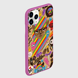 Чехол iPhone 11 Pro матовый Девочка fear, цвет: 3D-фиолетовый — фото 2