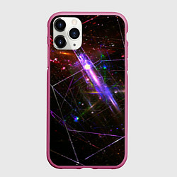 Чехол iPhone 11 Pro матовый Неоновая проекция, цвет: 3D-малиновый