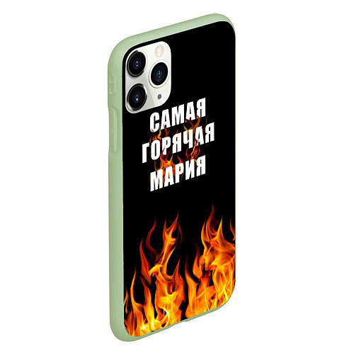 Чехол iPhone 11 Pro матовый Самая горячая Мария / 3D-Салатовый – фото 2