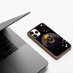 Чехол iPhone 11 Pro матовый Крутая горилла, цвет: 3D-коричневый — фото 2