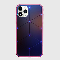 Чехол iPhone 11 Pro матовый Неоновая современная броня, цвет: 3D-малиновый