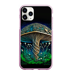 Чехол iPhone 11 Pro матовый Техногриб, цвет: 3D-розовый