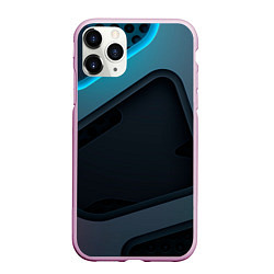 Чехол iPhone 11 Pro матовый Абстракция металл, цвет: 3D-розовый
